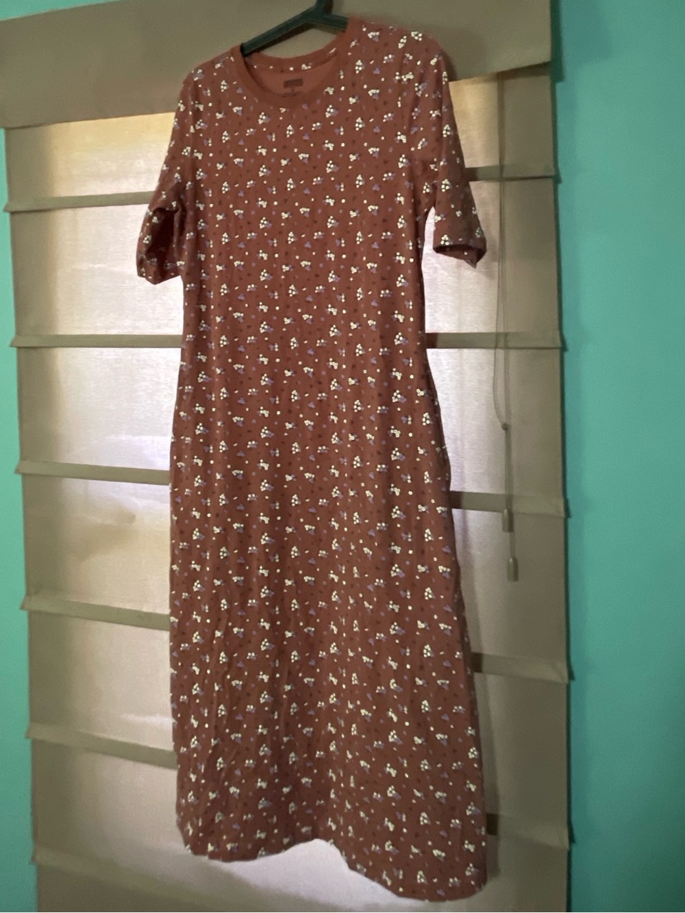 Duluth Trading Co Organic Cotton Short Sleeve Floral MIDI